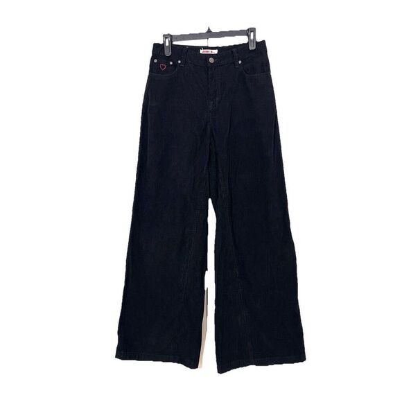 Johnny Was Corduroy Wide Leg Pants Women’s 27 Black Suki Cotton